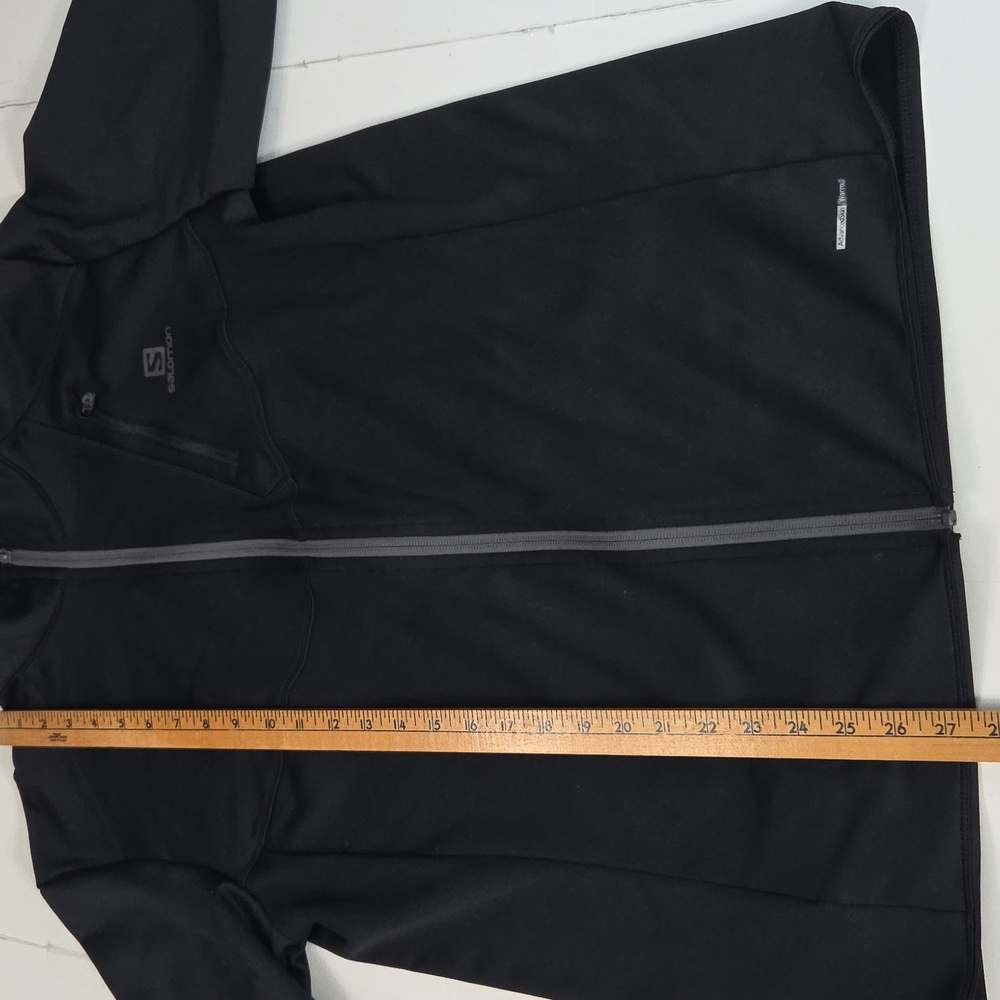 Salomon Men's Discovery Fleece Black Performance Track Jacket - Picture 5 of 16